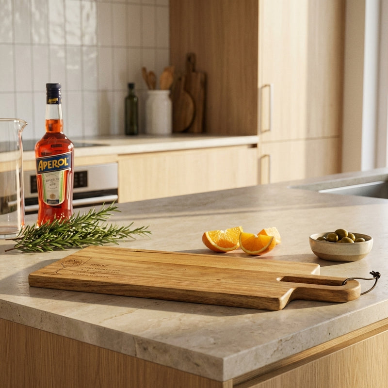 FSC® Acacia Wood Cutting Board, With Engraved Cocktail Recipe