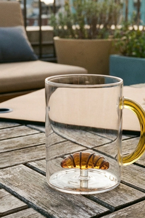 Mug En Verre Borosilicate - Figurine Croissant