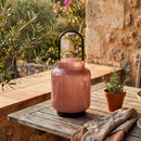 Farol de cristal para exteriores e interiores H 24 cm - Rosa