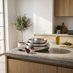 Batería De Cocina 4 Piezas En Acero Inoxidable