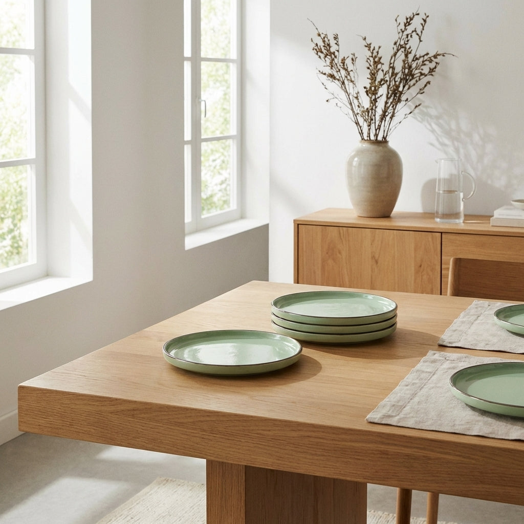 Set of 4 Plates - Light Green