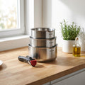 Batterie De Cuisine 4 Pièces En Acier Inoxydable