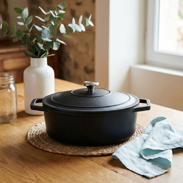 Cocotte ovale in ghisa - Nera