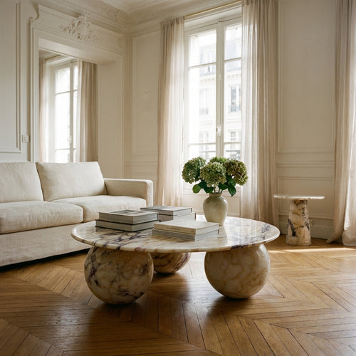 Mesa de centro de mármol Calacata Viola