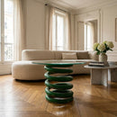 Mesa auxiliar verde de la era espacial