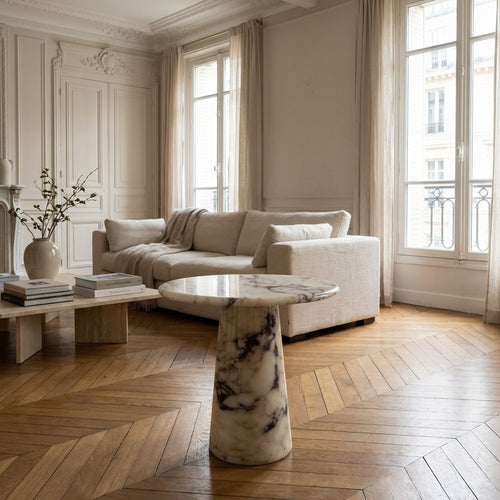 Mesa auxiliar de mármol Calacata Viola