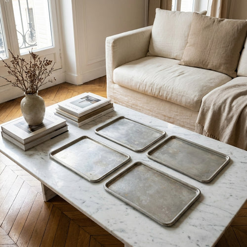 Ensemble De 5 Plateaux En Métal