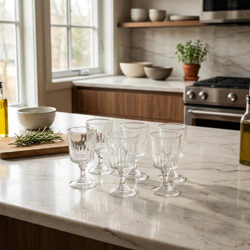 Lot De 6 Petits Verres À Pied