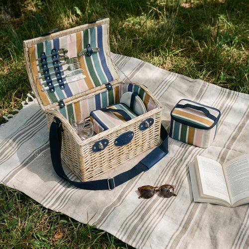 Picnic Basket For 2 People - White