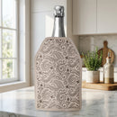 Enfriador de botellas blando - Decoración damasco gris