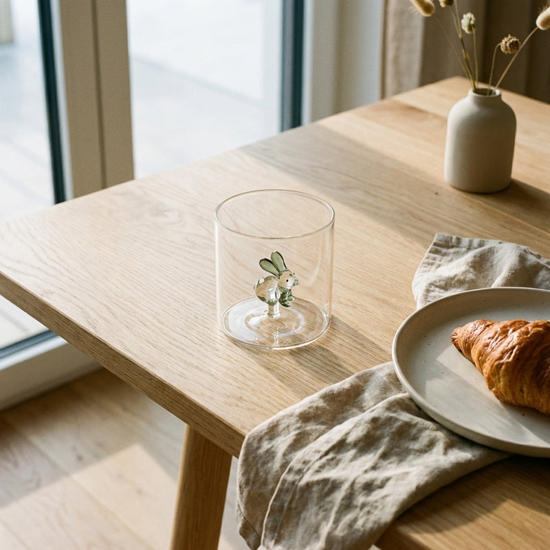 Gobelet En Verre Borosilicate - Figurine Lapin
