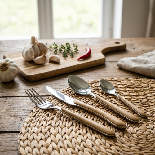 Solstice Bois Clair - Ménagère 24 Pièces