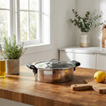 Ycône - Lot 1 Sauteuse Revêtement Céramique 24cm + 2 Anses + 1 Couvercle