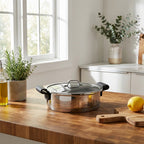 Ycône - Lot 1 Sauteuse Revêtement Céramique 24cm + 2 Anses + 1 Couvercle