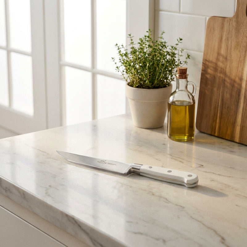 Ideal Toque Blanche Steak Knife 100% Forged - - Stainless Steel Blade and Rivets