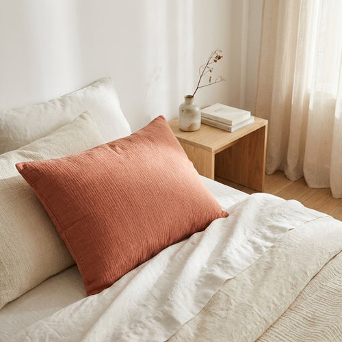 Taie D'Oreiller Gaze De Coton - Terracotta 02 - Uni