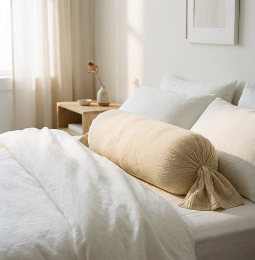Taie De Traversin Gaze De Coton - Taupe 07 - Uni