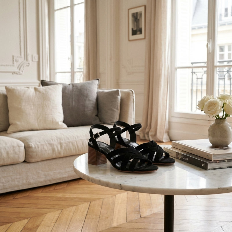 Uma Heeled Sandals - Black