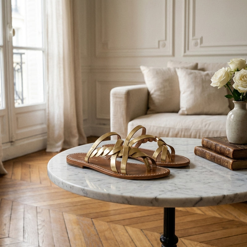 Orense Mules - Dark Gold