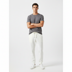 Pantalon De Survêtement K-Way Ginevrette Fleece Peach - Blanc