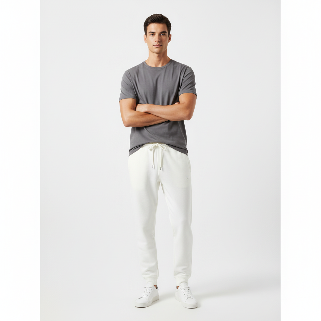 Pantalon De Survêtement K-Way Ginevrette Fleece Peach - Blanc