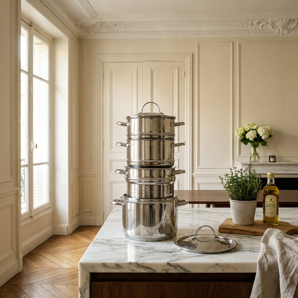 Elysée - "Le Cuisinox" Set Cuisson Vapeur 6 Pièces