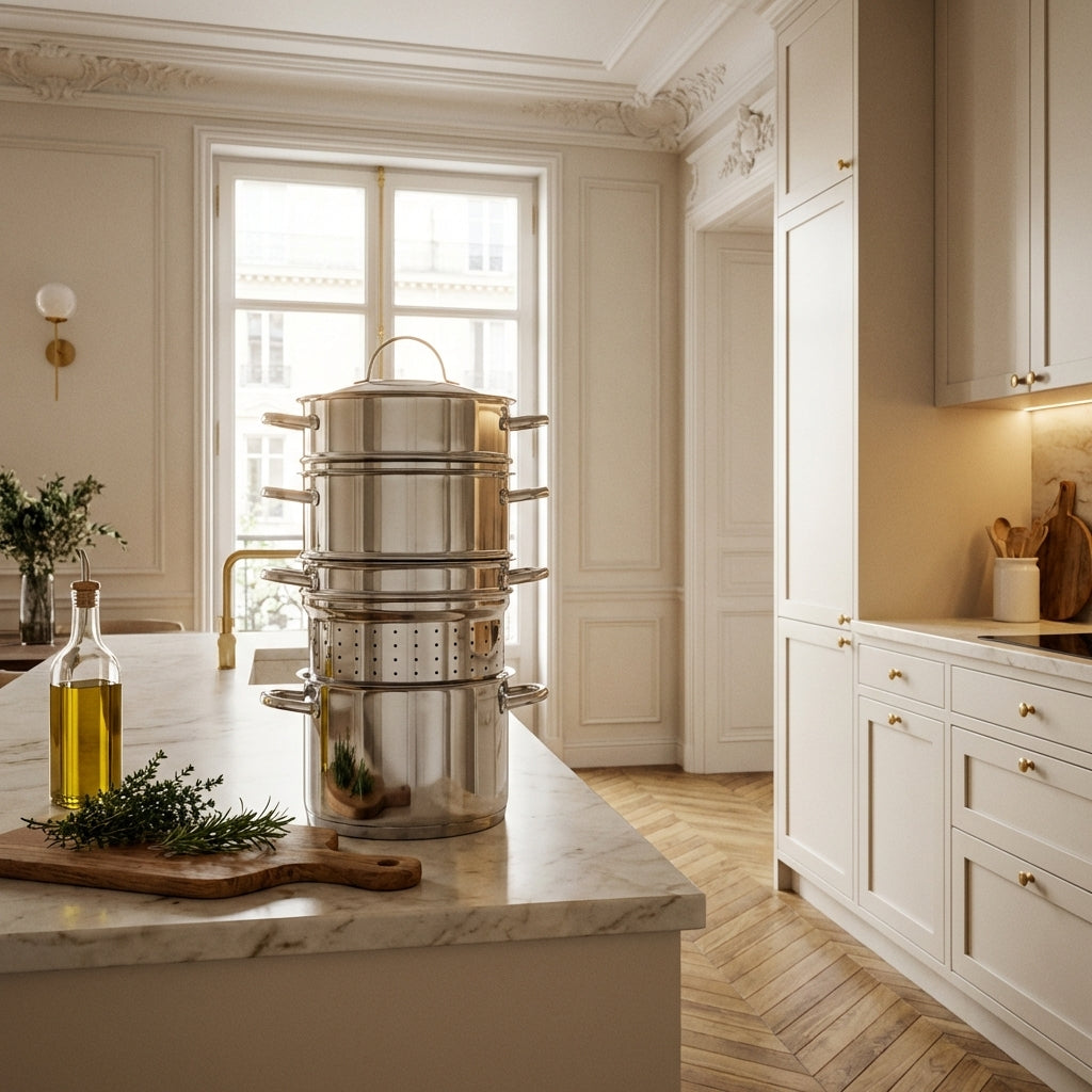 Elysée - "Le Cuisinox" Set Cuisson Vapeur 6 Pièces