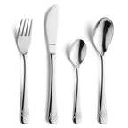 Teddy - Set of 4 Children's Cutlery - Stainless Steel - Stainless steel