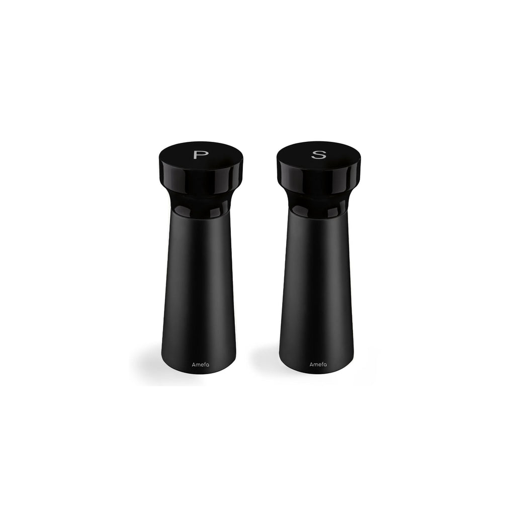 Fanny - Black Pepper & Salt Mill Duo - Black Stained Wood - Black