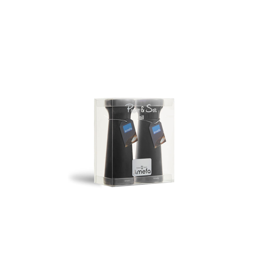 Fanny - Black Pepper & Salt Mill Duo - Black Stained Wood - Black