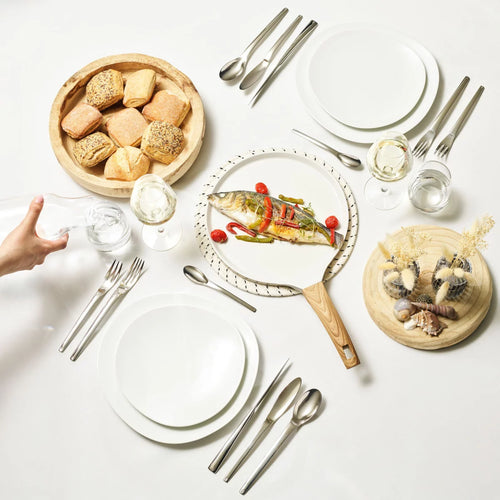 Coffret 6 Assiettes Plates - Sven - Blanc