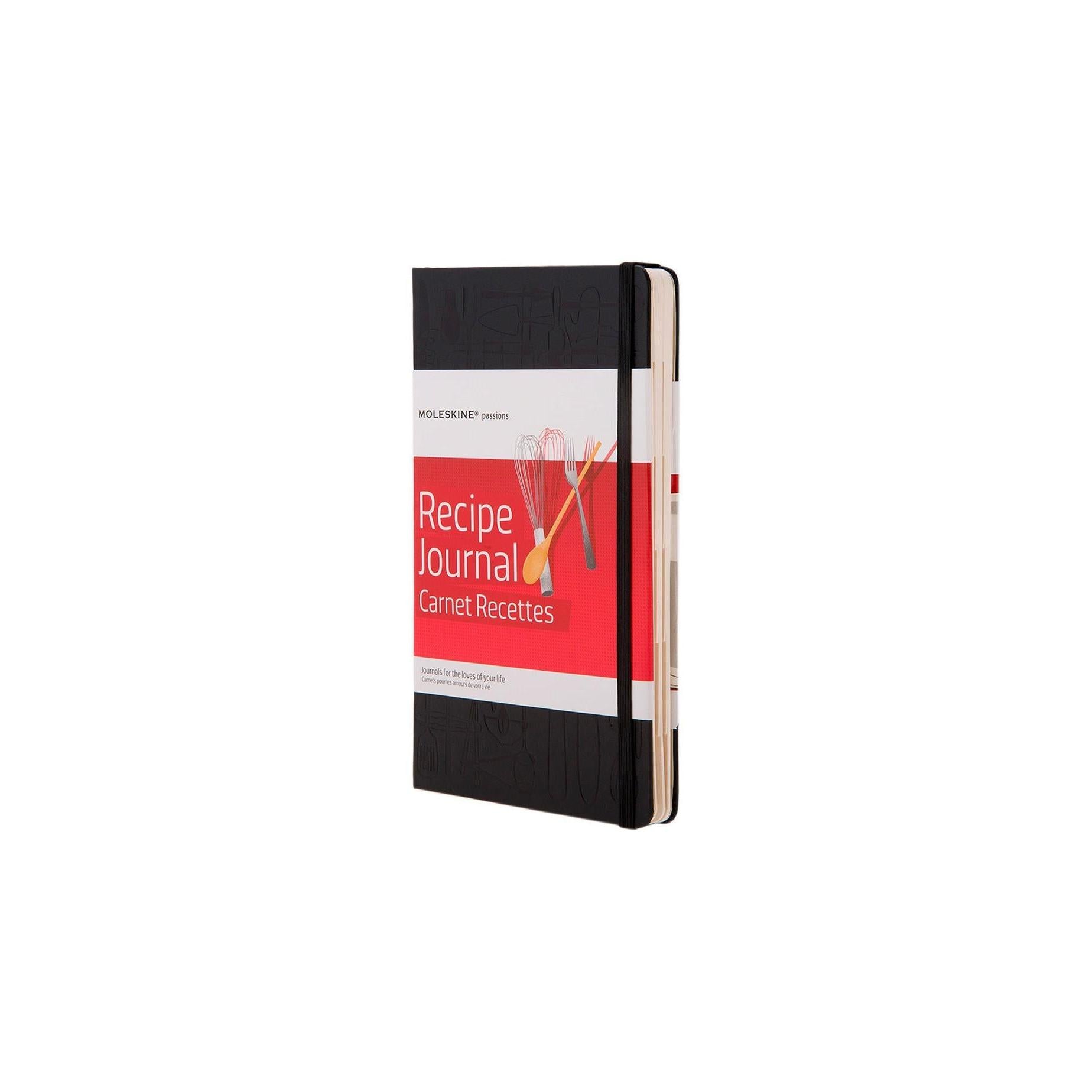 Cuaderno de recetas rayado - Grande - Negro