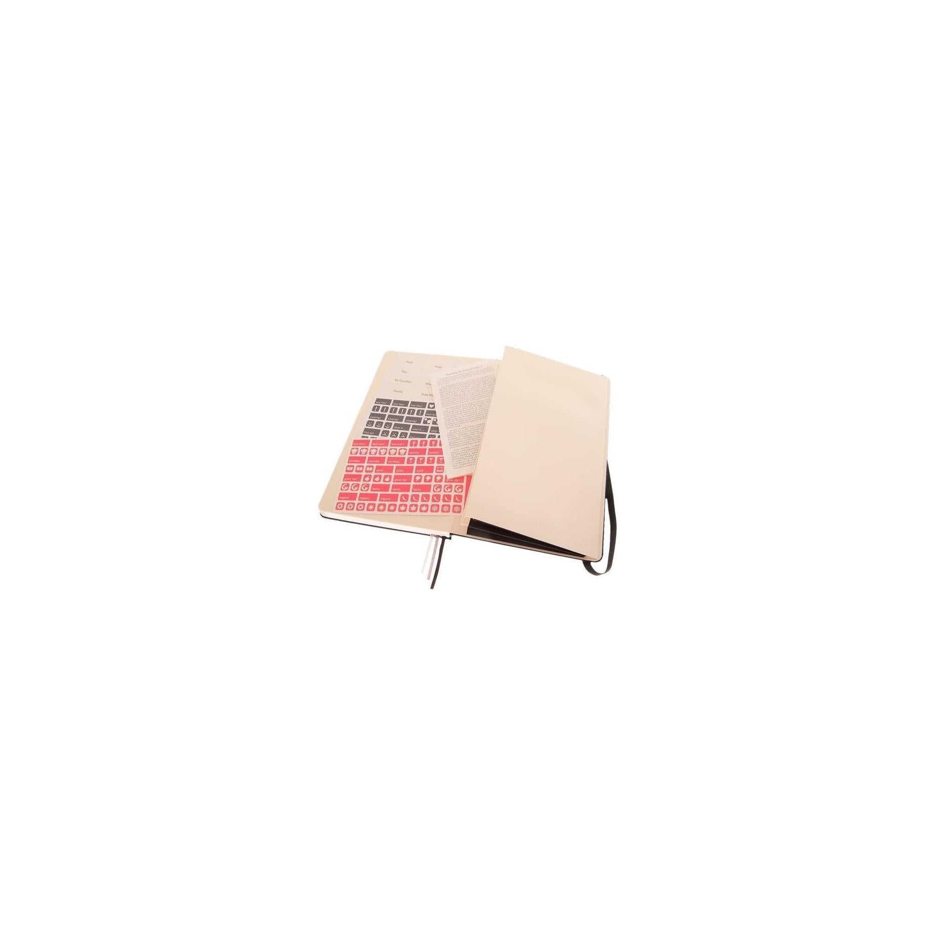 Cuaderno de recetas rayado - Grande - Negro