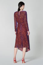 Bloomsbur Midi Dress - Pink and Purple
