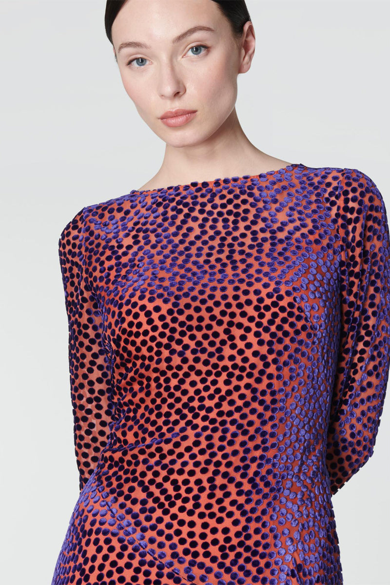 Bloomsbur Midi Dress - Pink and Purple