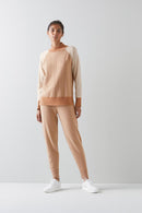 Jogging En Cachemire Bergen - Camel Et Beige