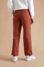 Pantalon droit Rouge brique - Femme