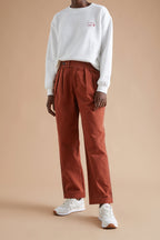 Pantalon droit Rouge brique - Femme