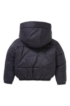 Doudoune réversible Ã  capuche Noir et jaune - Enfant