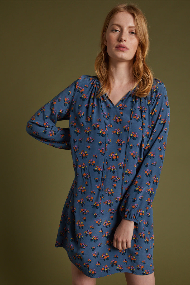 Robe Imprimé Baies - Bleu Imprimé Baies - Femme