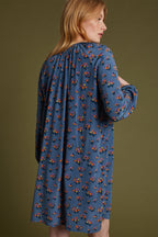 Robe Imprimé Baies - Bleu Imprimé Baies - Femme