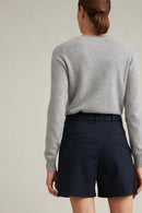 Short taille haute Bleu marine - Femme