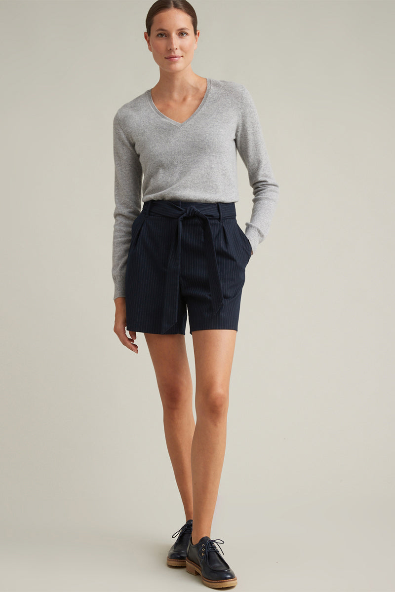 Short taille haute Bleu marine - Femme