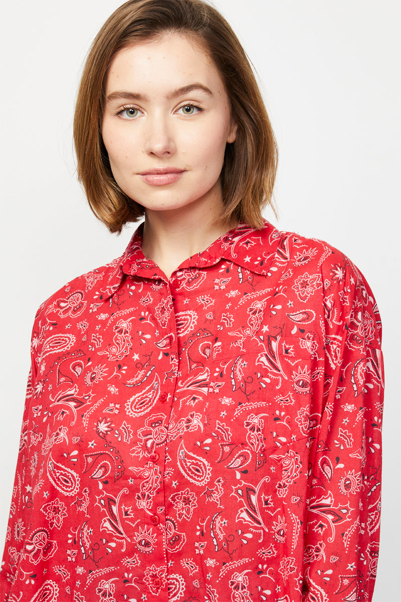 Red blouse