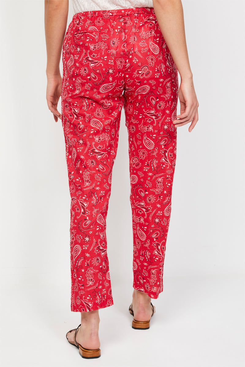 Berenice - Pantalones rectos Rojo