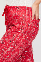 Berenice - Red Straight-Cut Trousers