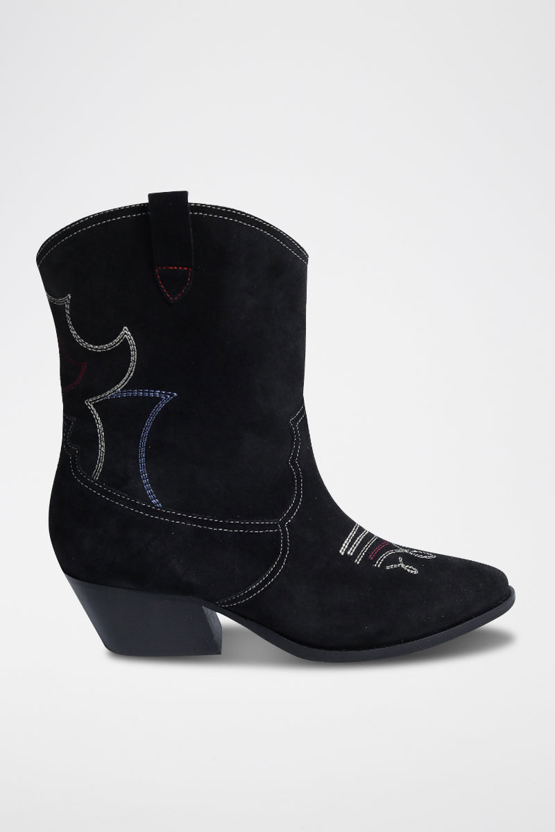 Berenice - Nubuck Ankle Boots Black