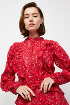 Robe Volantée Rouge