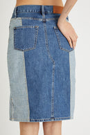 Jupe Droite En Jean Bleu