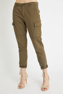 Berenice - Pantalones Cargo Verde Oliva